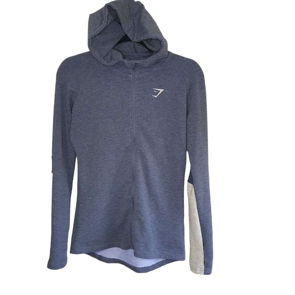GYMSHARK Impulse Zip Hoodie Blue/Gray Women's Size S‎